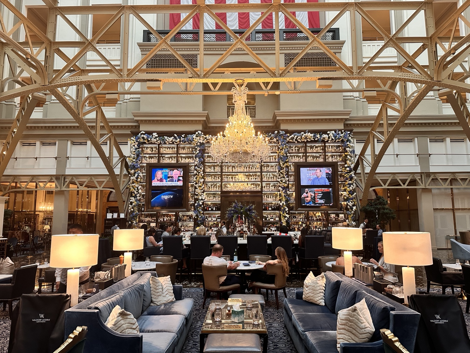 The grand atrium at Waldorf Astoria Washington D.C.